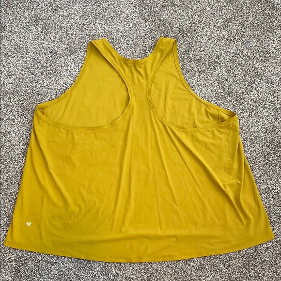 Athleta Ultimate Train Printed Tank Oxidized  Yellow Olive Plus Size 3X - Picture 7 of 7